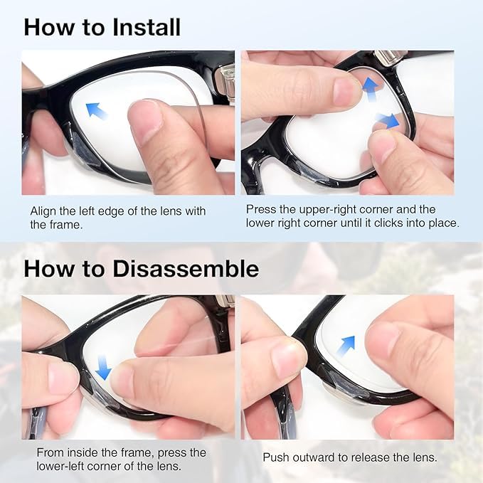Image of Replacement Lenses for Ray-Ban Meta Smart Glasses Gen 2 /1 /Wayfarer RW4006 /4008 /RW4012, 53mm Large /50mm Regular, Anti-Scratch