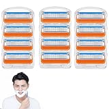 ジレット対応 フュージョン 替刃 5枚刃 髭剃り ひげそり マニュアル カミソリ 替刃 互換品 (12個入り)