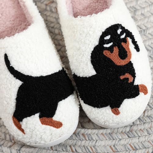 Fluffy Animals Slippers, Women Girls Winter Warm Cute Cartoon Non Slip Home Indoor Slippers3