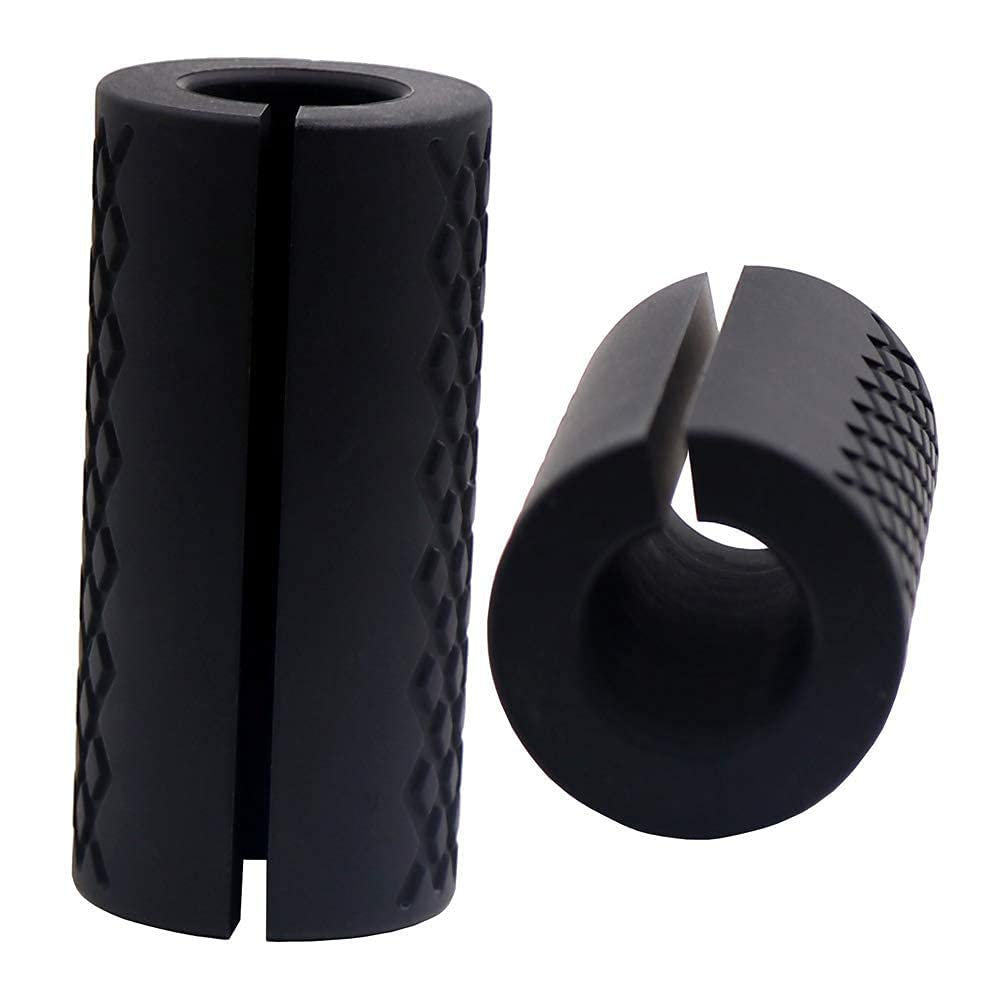 Strainho通用 STDE003 Silicone Grips Fitness Barbell Handles Weightlifting Dumbbell Handle Dumbbell Grips Biceps Arm Training Dumbbell Grip Black
