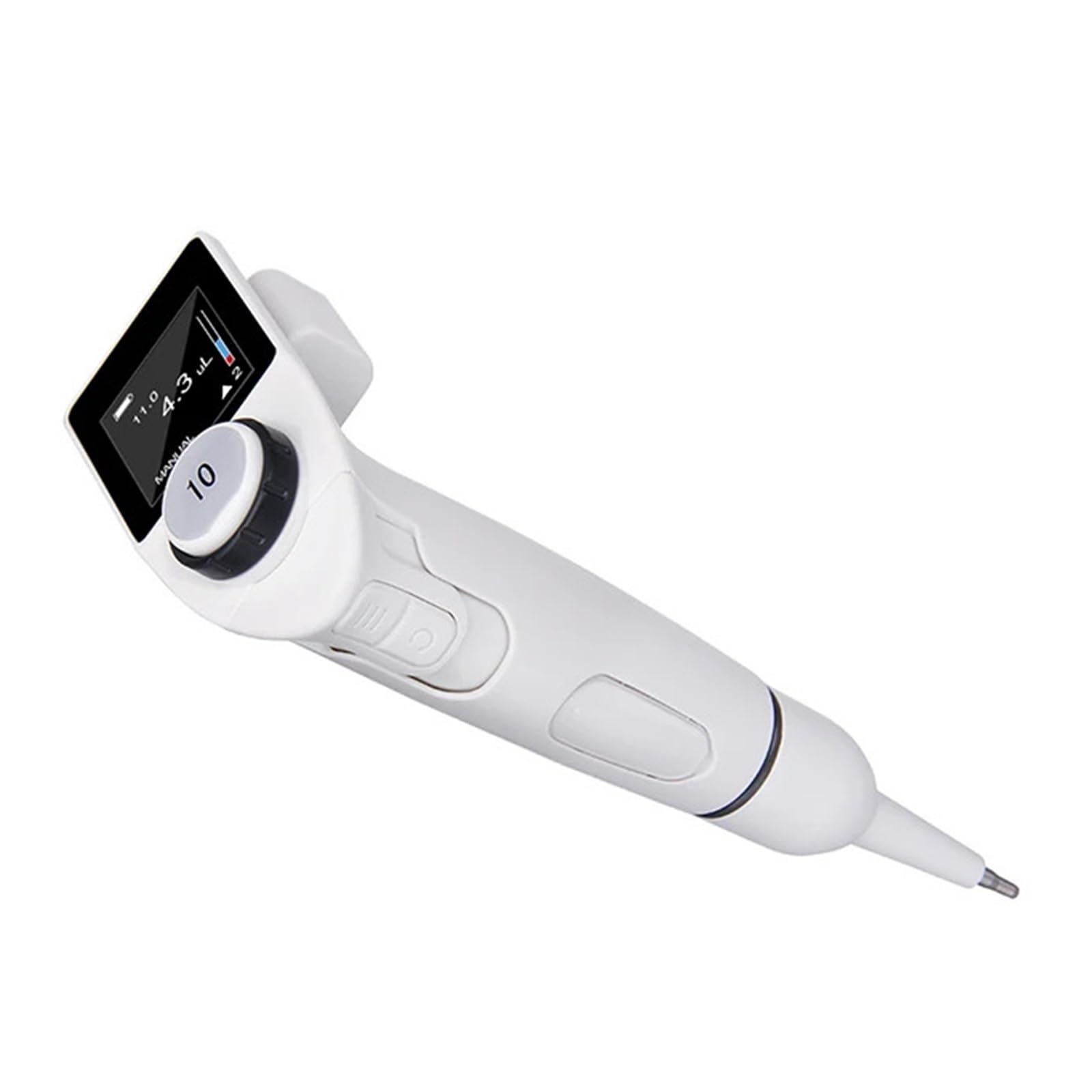 Pipetas de laboratorio, Pipeta electrónica de precisión de volumen ajustable, automática, de un solo canal, de 0,2 a 10 µl,Micropipetas