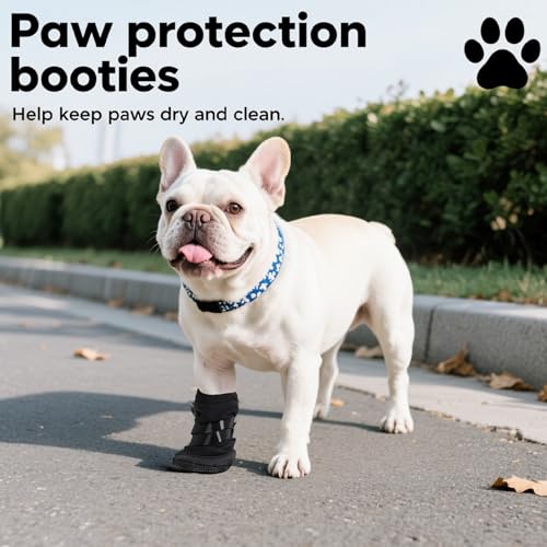 Wqafe Hundesocken,Pfotenschutz Hund Verletzung,Hunde Schuhe Verhindern Lecken,Strümpfe Verstellbaren,Hundeschuhe Wasserdicht,Weich,Biss,Socken für Hunde Nach Chirurgischen Eingriffen Wundschutz (S)