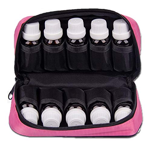happygirr 10 Bolsas de Almacenamiento de Rejilla para Aceite Esencial Bolsa de Viaje para Aceite Esencial y Accesorios Estuche de Almacenamiento de Bolsa Tela de poliéster 300D para 10 / 15ML