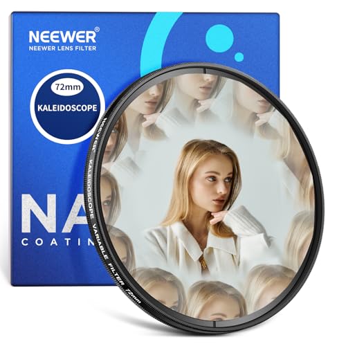 NEEWER Filtro per Obiettivo a Prisma Caleidoscopico da 72mm, Filtro Fotografico per Effetti Speciali in Cristallo di Vetro con Rifrazione Multipla e Numero Variabile di Soggetti Fotografici