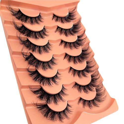 Yasnai Cat Eye Lashes False Eyelashes Volume Lashes Wispy Fake Lashes Natural Eyelashes 7 Pairs Pack 9D thumb #4