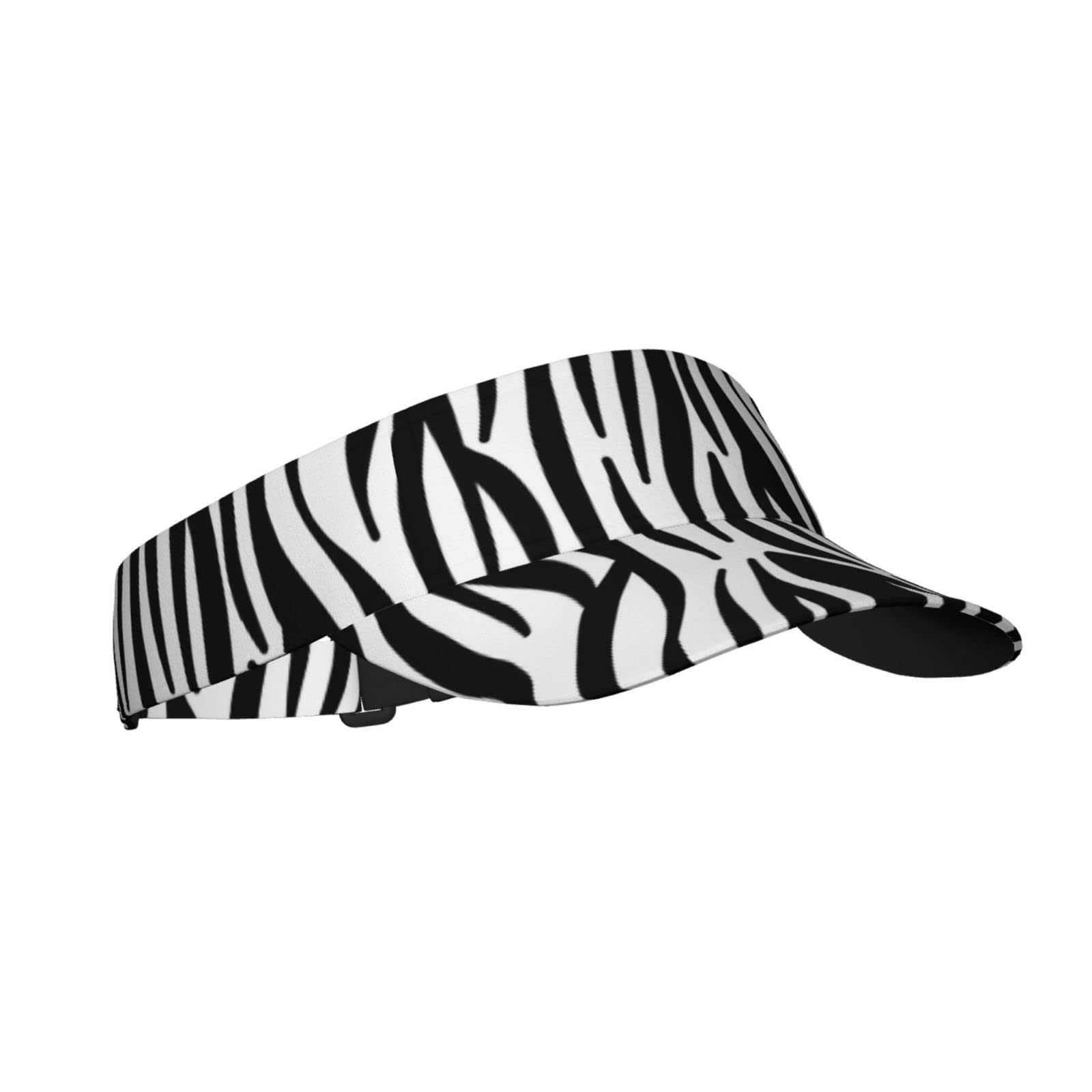 Troonz Unisex As Picture Sunscreen Visor Cap,Zebra Print Sports Sun Visor Hat Adjustable Sun Hat For Beach Golf Tennis