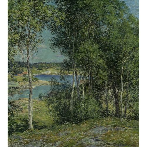 Toile Willard Metcalf Une famille de bouleaux 76x101 cm pour salon