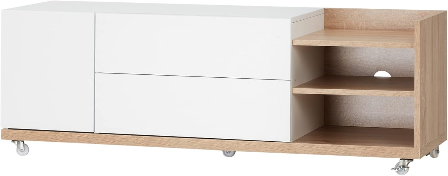 120cm TV Unit, TV Stand for TVs up to 46 Inches, Mobile