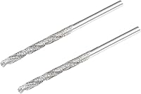 Vista 1 de uxcell Brocas de acero de alta velocidad de 0.098 in para azulejos de piedra de cristal de conchas de mar 2 piezas