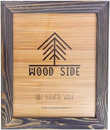 Rustic Wooden Picture Frame 11x14 Inch - Natural Solid Eco Wood for Wall Mounting Photo Frame - Old Dark Grey