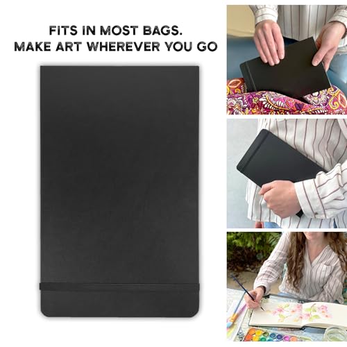Image of ArtSkills Watercolor Journal for Painting, 200 GSM Sketchbook with Watercolor Paper, 36 5 inch x 8.25 inch Sheets (Pack of 2)