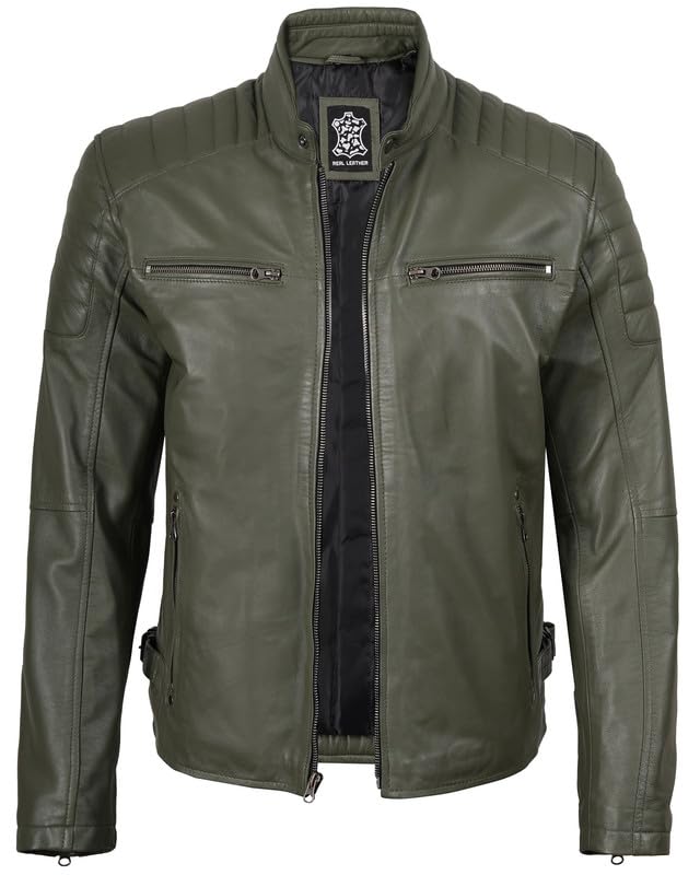 Image of Decrum Real Lambskin Mens Leather Jacket