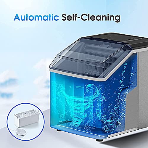 Máquina para hacer hielo de mostrador 25Kg/24H acero inoxidable miniatura 3