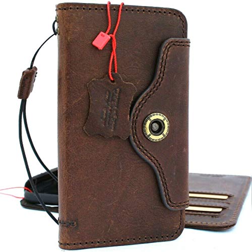 JAFO Genuine Leather Case for iPhone 11 Pro Max Book Wallet Handmade Cover Luxury Cards Soft Holder Button Closure Strap Vintage DavisCase Handcrafted Wireless Charging