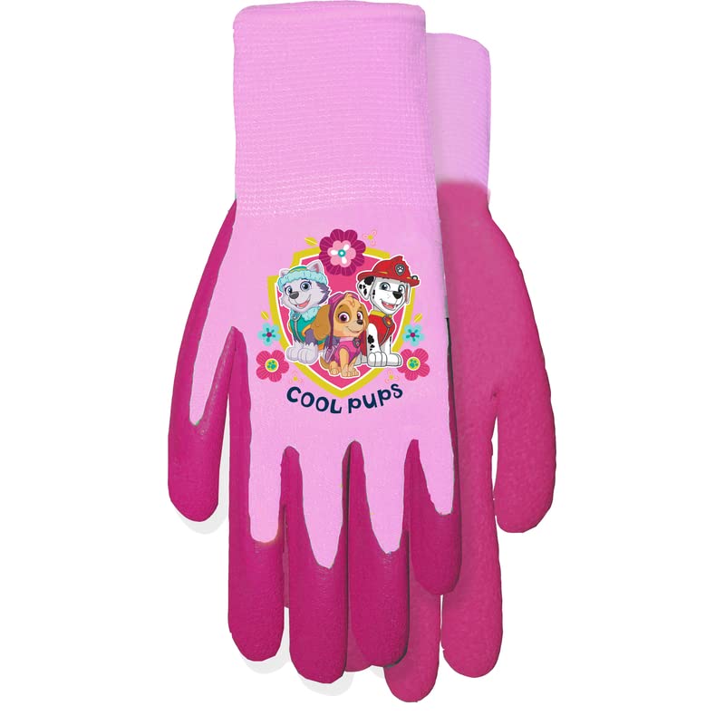 Midwest Quality Gloves 9017313 Youth Garden Pink Grip Gloves Pack of 6