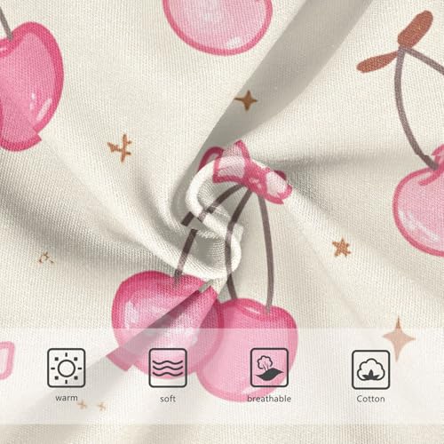 Cute Pink Cherries Bows Beige Toddler Girls Underwear 2t Cotton Little Girl Panties Flower Briefs Kids Undies3