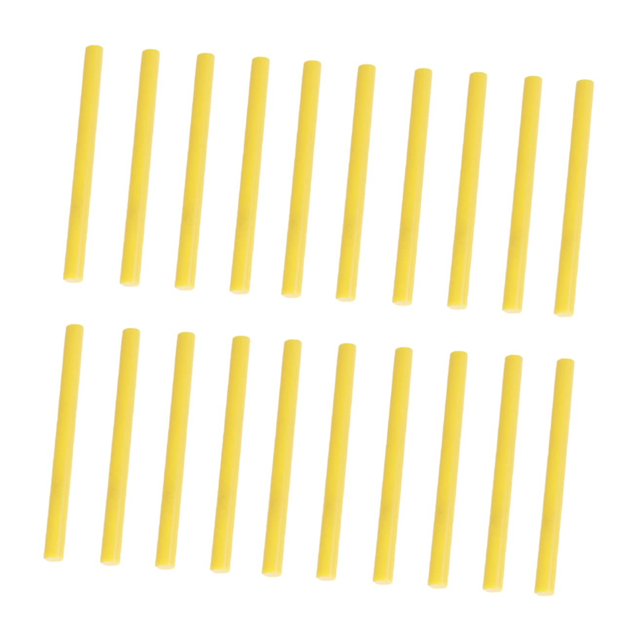 20Pcs Colorful Hot Melt Glue Sticks Adhesive Strips for DIY Crafts for Home Repairs and Daily Use Yellow and Easy to Carry