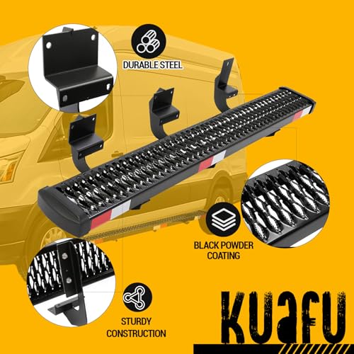 Estribo derecho KUAFU acero para Ford Transit 2015+ negro miniatura 5