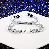 Pulsera De Plata Esterlina,Pulsera Tejida Cuerda Gris con Nudo De Bambú Pulseras De Amistad Ajustables Regalo De La Suerte Joyería De Plata S925 para Mujeres Hijas Niñas Hermanas