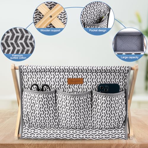 Image of Yarn Caddy Large Size Yarn Storage Organizer for Yarn Skeins-Organizer for Crochet Hooks Knitting Needles Other Accessories (Gray-Arrow)(Easy Assembly)