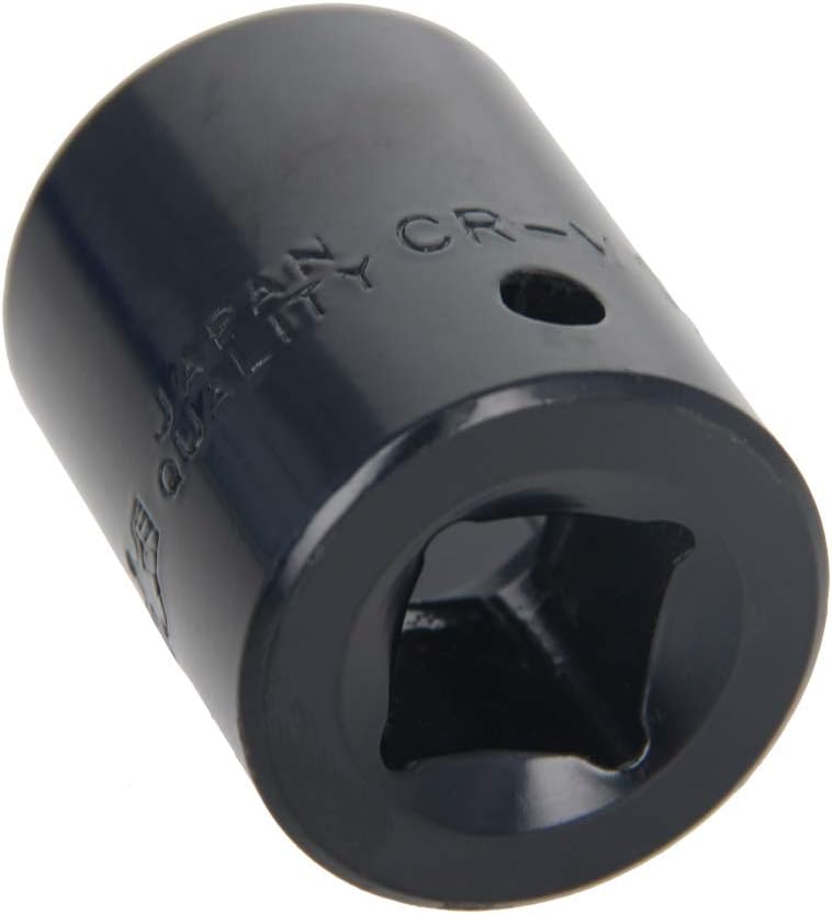 Auniwaig 1/2" Drive Shallow Impact Socket, 6-Point Metric, 1-1/8" Shallow Sockets, Cr-V