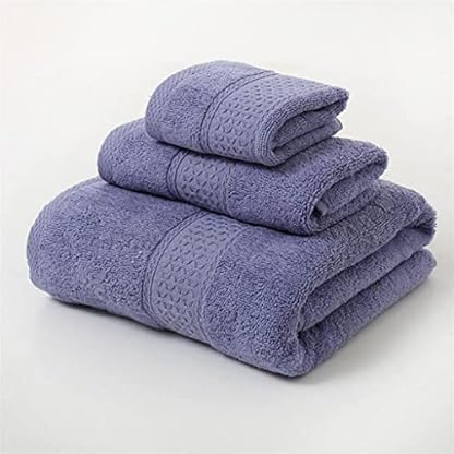 ROLTIN 3-teiliges Handtuch-Set aus einfarbiger Baumwolle, großes Dickes Badetuch, für Badezimmer, Hand, Gesicht, Dusche, Handtücher für zu Hause