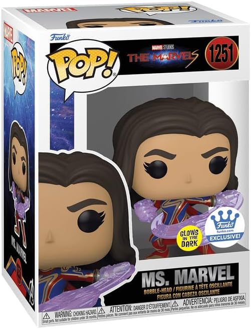Pop! Marvel: The Marvels - Ms. Marvel (GW)(Exc) 68230 - Collectable Vinyl Figure - Gift Idea - Official Merchandise - Toys for Kids & Adults - Model Figure for Collectors and Display