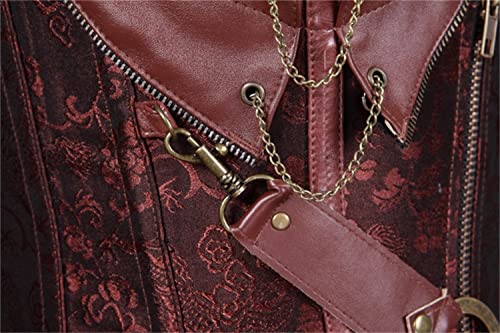 ICEGIA Women's Heavy Duty Corset Double Steel Boned Waist Trainer Corsets Underbust Body Shaper4