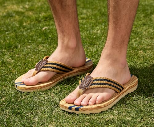 Image of Eagsouni Mens Womens Flip Flops Beach Thong Sandals | Unisex Comfortable Walking Thong Sandals,Beach Pool Water Slip On Indoor Outdoor