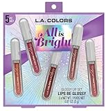 L.A. COLORS All Is Bright 5pc Glossy Lip Set, Lips Be Glossy, 1 Fl Oz (Pack of 1)