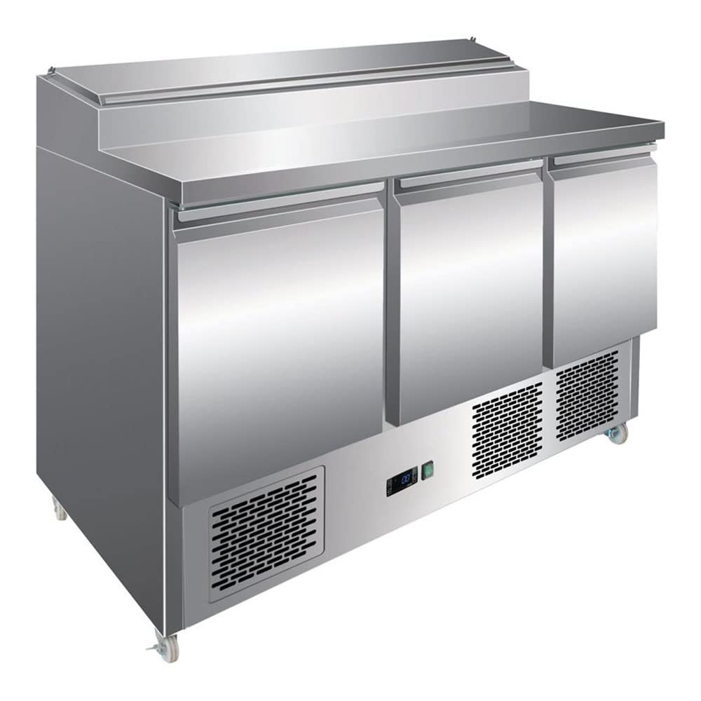 Stalwart DA-P33 Refrigerated Prep Table 3 Doors Sandwich top 8xGN1/6
