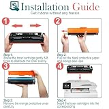 HenceBuy Czarne wkłady z tonerem 410A kompatybilne z HP 410A CF410A 410X CF410X do Color LaserJet Pro MFP M477fdw M477fdn M477fnw M377dw M452nw M452dn M477dw M477 M4522dn M477 M452 3333333Czarny)