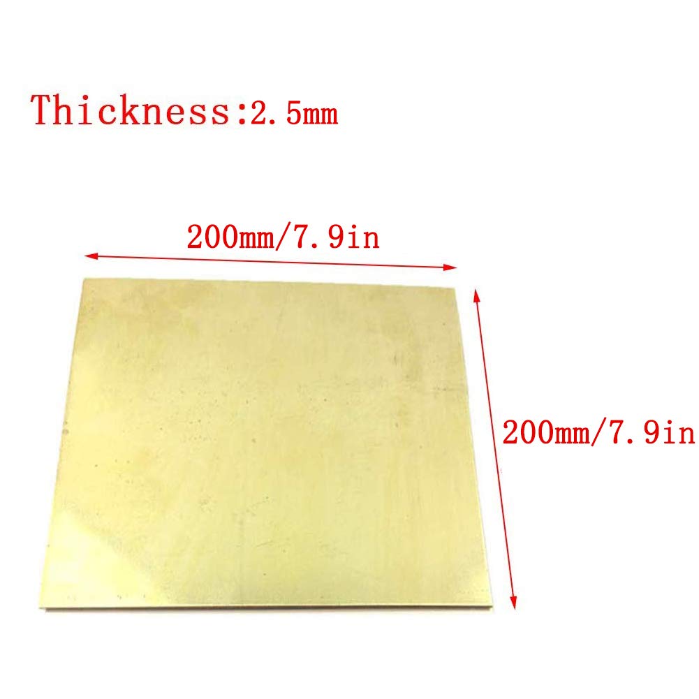 Kupferblech, 99,9% Kupferblech, Rohstoffe für Schmuck, Kunsthandwerk, Reparaturen, Emaillieren (200 x 200 x 2,5 mm), 5 Blatt/5 Blatt