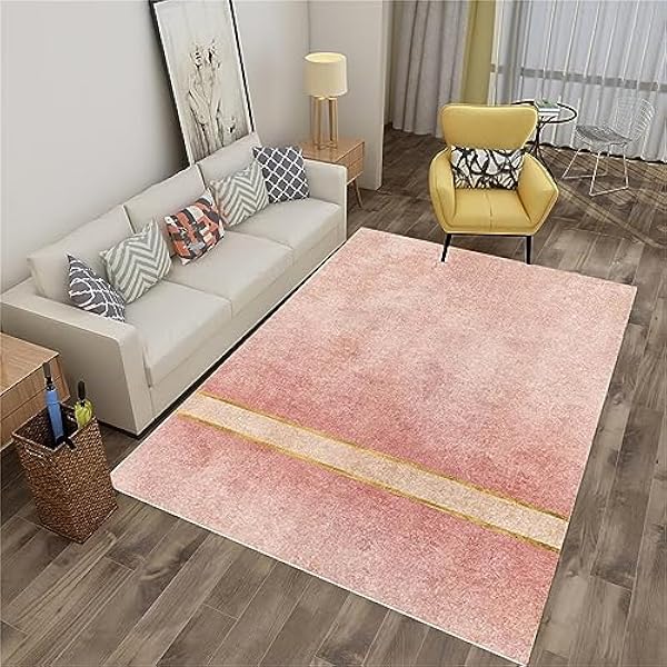 Gebied tapijten woonkamer tapijt, antislip zacht kristal fluwelen tapijt voor gemakkelijk schoon te maken, machinewasbaar tapijt voor woonkamer, slaapkamer, eetkamer wasbare tapijten (roze, 160 x 230