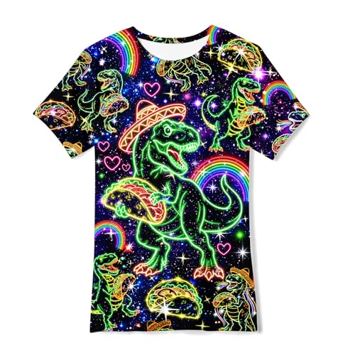 Image of uideazone Tshirts for Boys Kids Short Sleeve T-Shirt 3D Graphic Tee Shirts Tops Clothes 4-16 Years