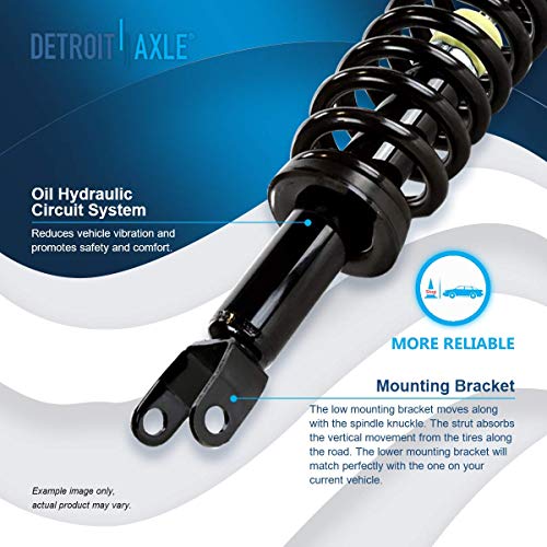 Image of Detroit Axle - 4WD Front Struts for 2006 2007 2008 Dodge Ram 1500 Complete 2 Struts with Coil Spring Assembly Replacement Left & Right Quick Install Ready Suspension Strut Shock