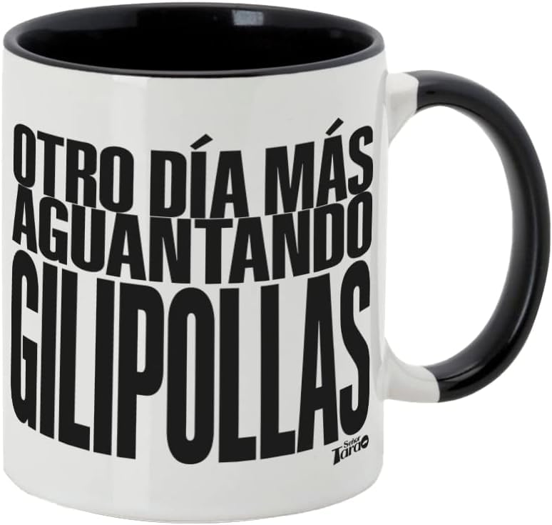señor tarao® Taza de Cerámica Graciosa 350ml, Sr. Tarao Frases Originales, Regalos Divertidos, Frases de Humor (Gilip*llas)