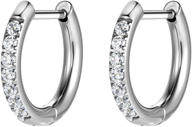 AOEDEJ G23 Titanium Black/Steel Gray/Gold Hoop Earrings 18G Small Huggie Hoop Earrings 8mm/10mm/12mm Cartilage for Sensitive Ears for Multiple Piercing Cartilage Hoop Earring Stack Jewelry