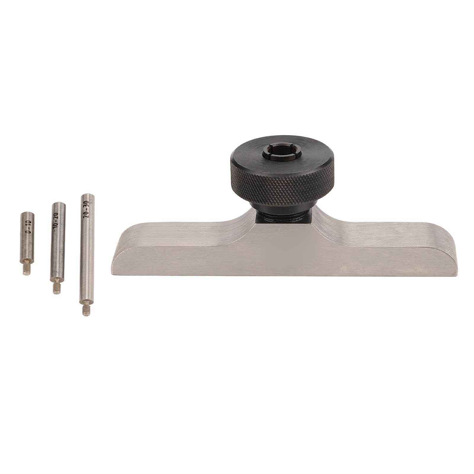 Depth Indicator Base Hardened Stainless Steel Depth Micrometer Stand with 3 Pcs Extension Rods Tool Holder for Quick Measurement of Depth Depth Micrometer (103 * 17mm)