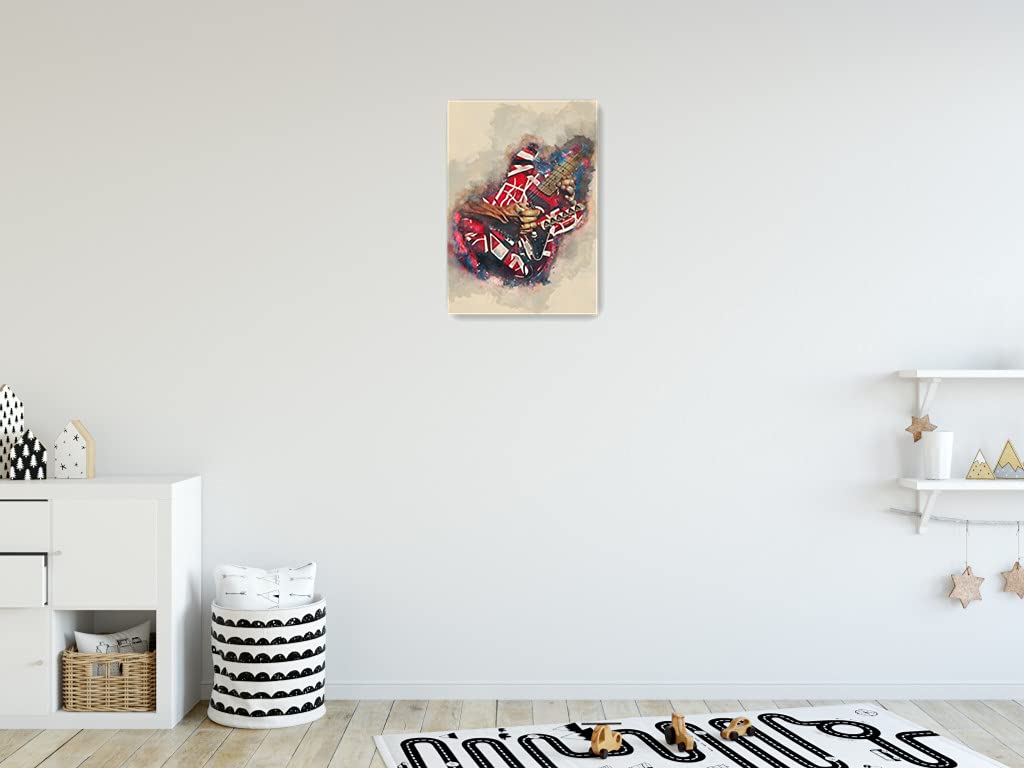 Amazon.com: Eddie Van Halen - Arte de pared de guitarra para sala