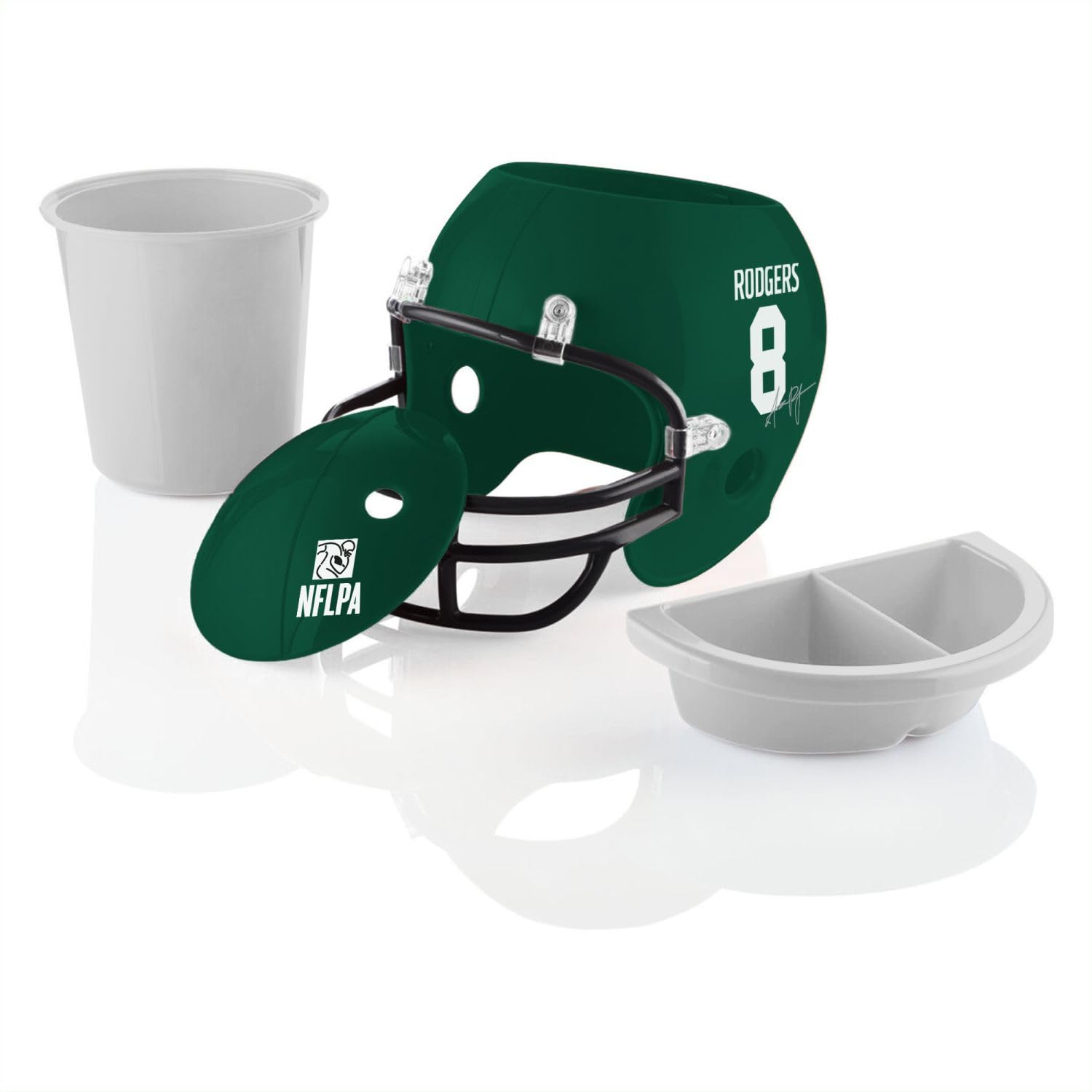 New York Jets NFLPA American Football Snack - Casco para aperitivos de Aaron Rodgers