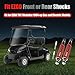 LEAPGOMAX EZGO Golf Cart Shocks Front or Rear with Heavy Duty Coil Springs for EZGO TXT/Medalist 1994+ G&E and Modified EZGO Golf Carts with Lift Kit OEM# 70928-G01 76418-G01（Red）