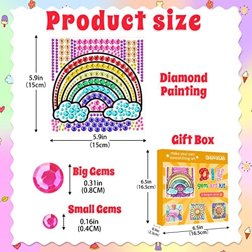 HAPMARS 4 pcs Window Art Suncatcher Kits for Kids Ages 68 Fun Arts