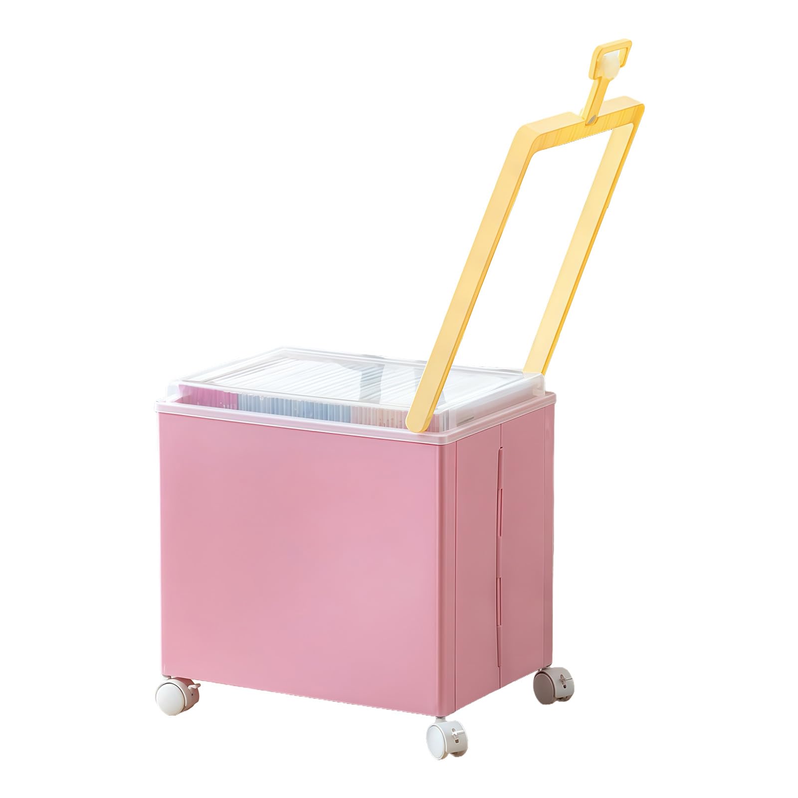 Hsioluted Flexible Folding Storage Crate with Handles and Lid for Clothes Books or Items Bedroom Closet Storage Box
