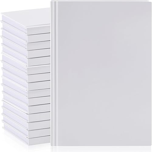 Henoyso 16 cuadernos en blanco A5 a granel, 100 hojas200 páginas, cuadernos de manualidades sin forro, cuadernos de bocetos de papel kraft de tapa
