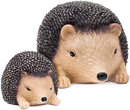 SA Products Hedgehog Garden Statue - Resin Animal Figurine Sculpture - Realistic Indoor & Outdoor Ornament - Decoration for Houses, Patio, Lawn, Decking - Novelty Decorative Figures - 20x11.5x13.5cm