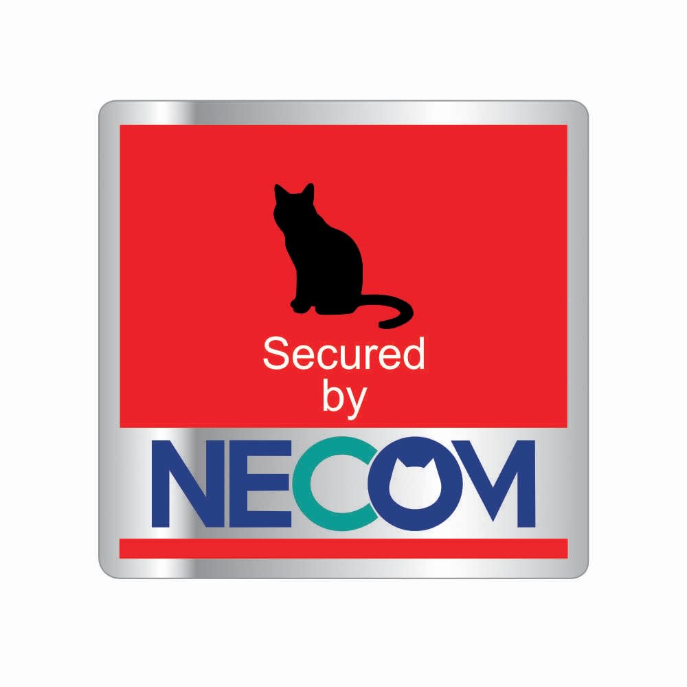 Amazon.co.jp: ネコム防犯風パロディシルバーステッカー, 耐水・屋外