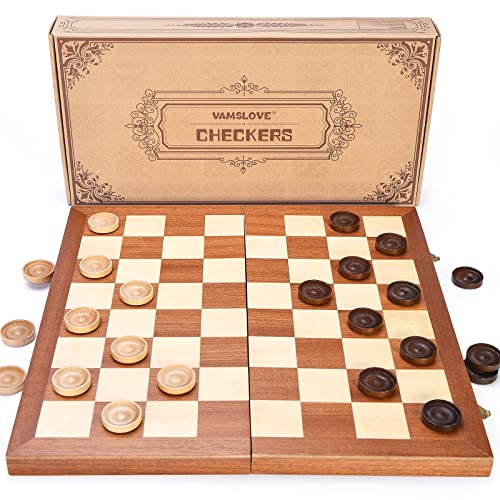 Juego de Damas Clásico Plegable de Madera 14 pulgadas miniatura 7