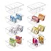 Vtopmart 8 Pack Food Storage Organizer Bins, Clear Plastic, 4 Compartments