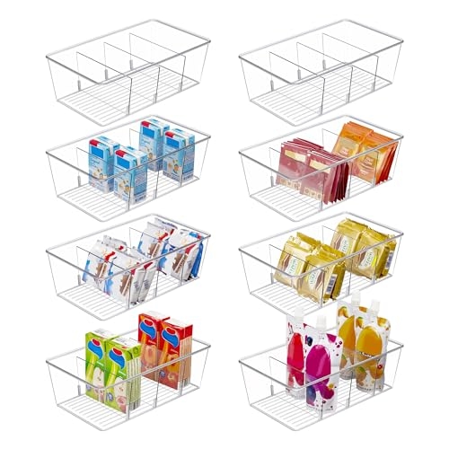 Vtopmart 8 Pack Food Storage Organizer Bins, Clear Plastic Bins for Pantry, Kitchen, Fridg... Vtopmart 8 Pack Food Storage Organizer Bins, Clear Plastic Bins for Pantry, Kitchen, Fridg...